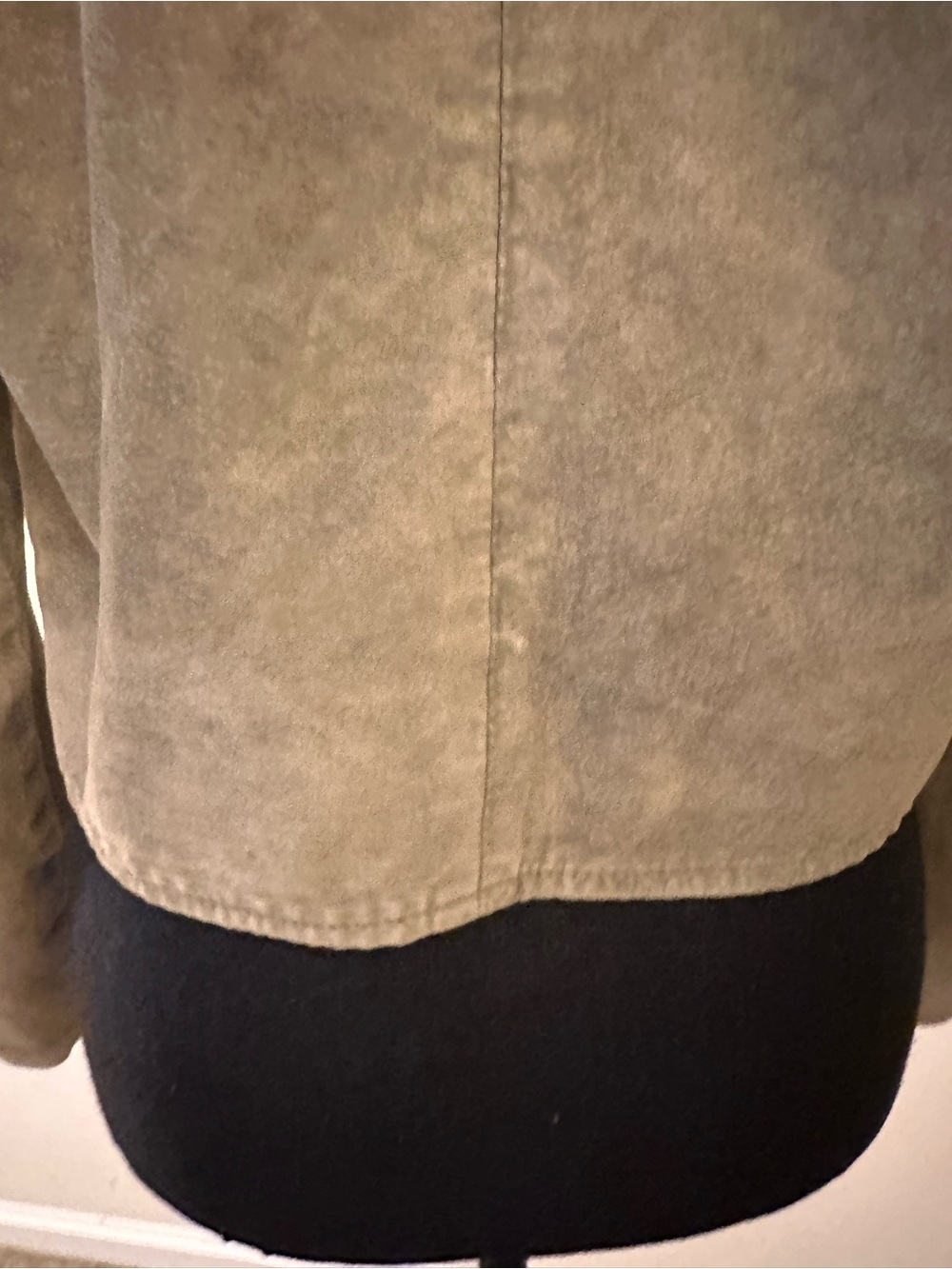 Danier Vintage Med Taupe Suede Cropped Open-Front Blazer Shoulder Pads - Picture 8 of 16
